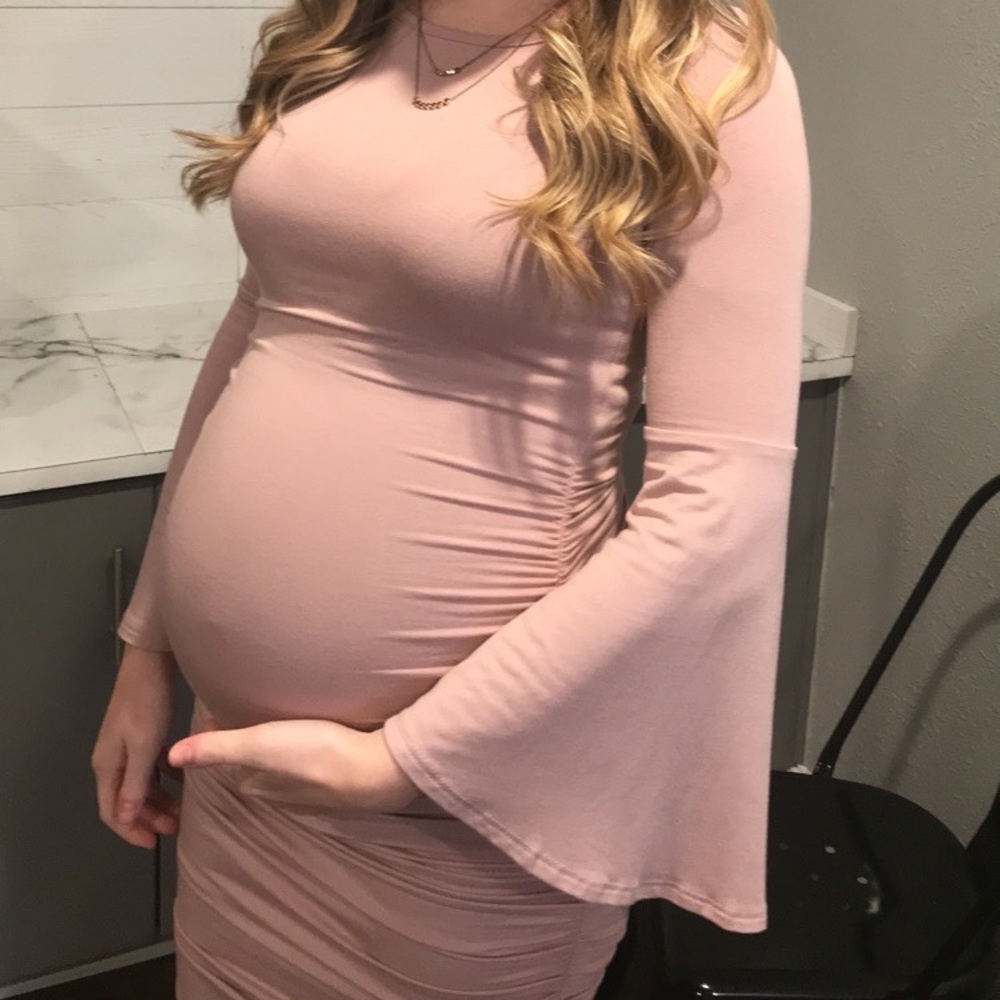 Pink Maternity Dress